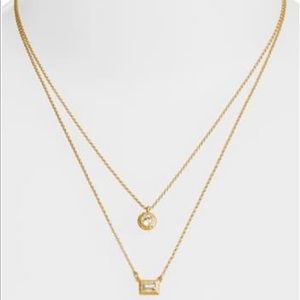 kate spade New York double pendant necklace